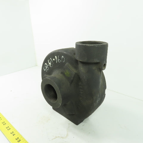 D515-00196 Cast Centrifugal Pump Head 1-1/2" NPT Inlet/Outlet 8-Bolt Flange