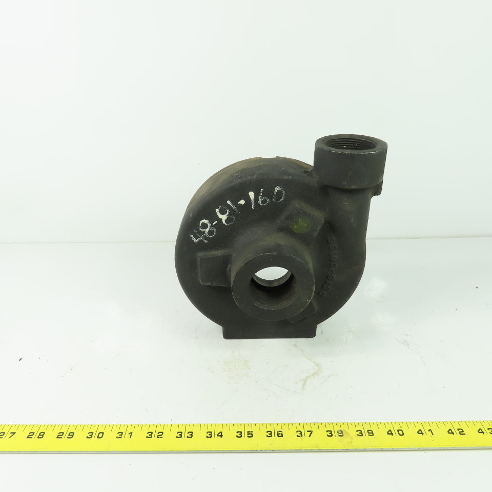 D515-00196 Cast Centrifugal Pump Head 1-1/2" NPT Inlet/Outlet 8-Bolt Flange