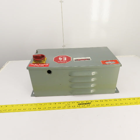 Daykin DTFP-0507 1500VA Enclosed Transformer Disconnect Pri 460V Sec 115V Tested