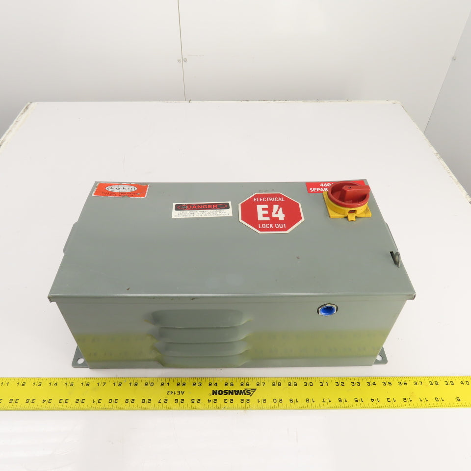Daykin DTFP-0507 1500VA Enclosed Transformer Disconnect Pri 460V Sec 115V Tested