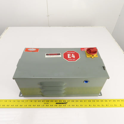 Daykin DTFP-0507 1500VA Enclosed Transformer Disconnect Pri 460V Sec 115V Tested