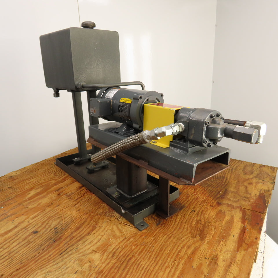 Flowserve 2GASM1D0 0.75HP 4 Gallon Rotary Gear Pump W/Baldor CM3543 Motor Tested