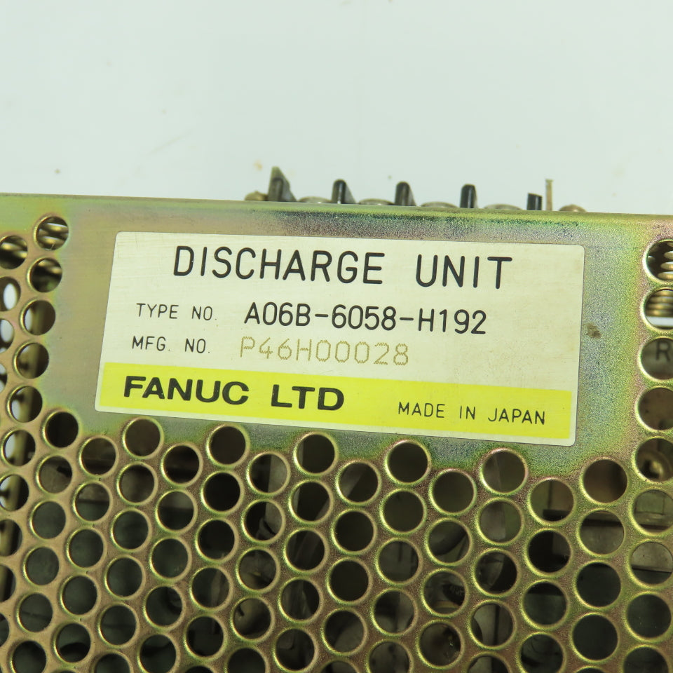 Fanuc A06B-6058-H192 Discharge Unit W/ Cooling Fan