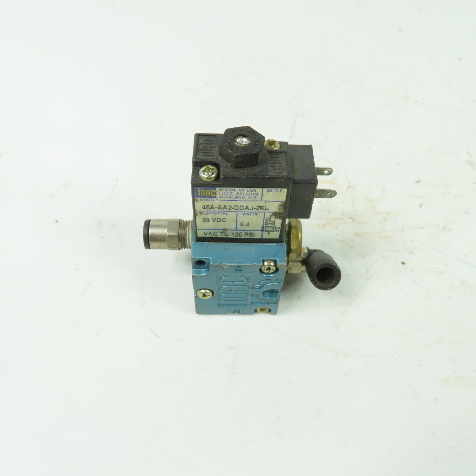 MAC 45A-AA2-DDAJ-2KL 4-W Solenoid Valve 24VDC 5.4W 120PSI 1/8" NPT
