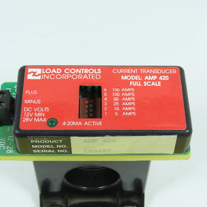 Load Controls AMP 420 Full Scale Current Transducer W/ Toroid 30A