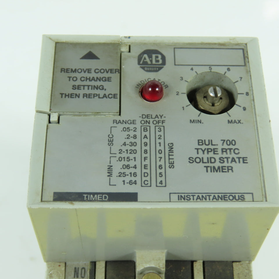 Allen Bradley 700-RTC00100U1 Ser A Type RTC Solid State Timer Relay 120VAC