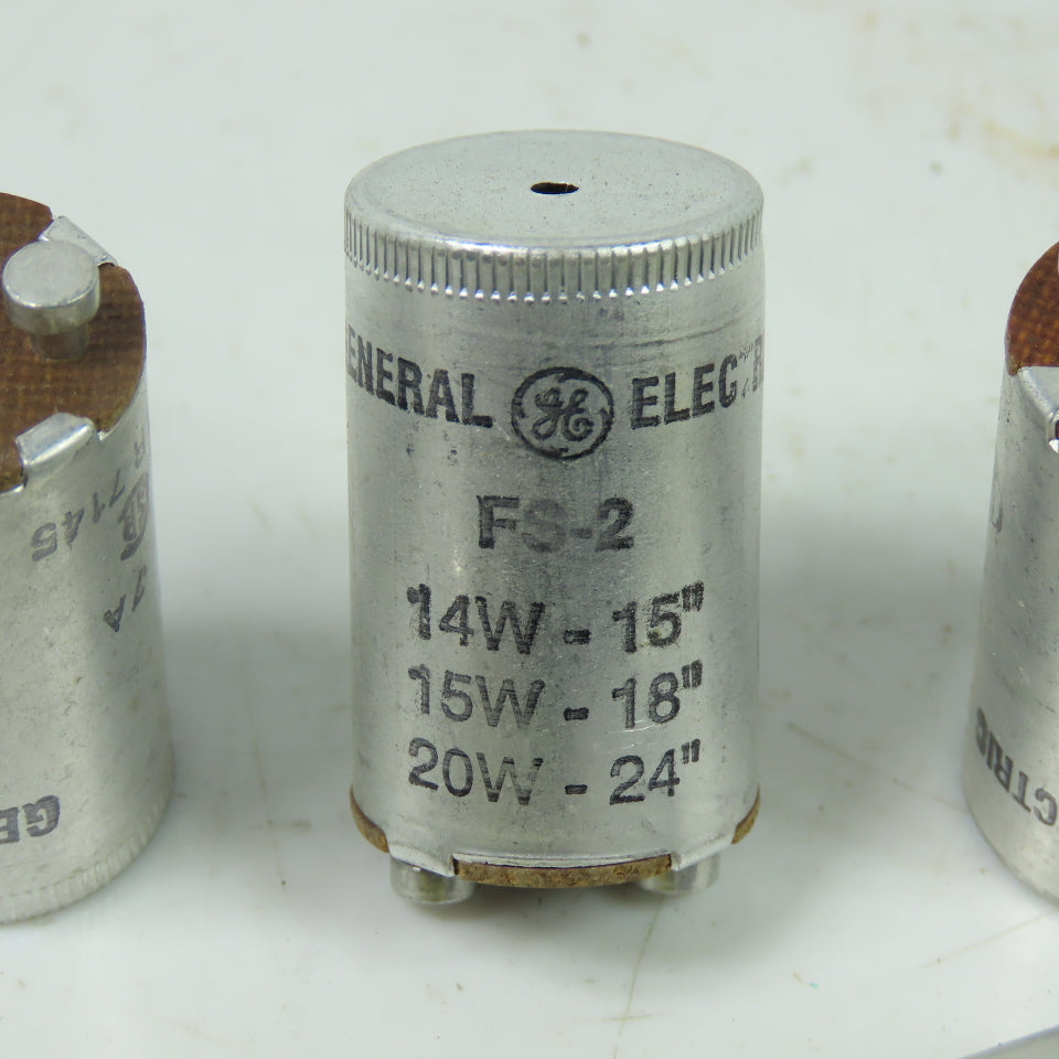 General Electric FS-2 Fluorescent Lamp Starters 14 / 15 / 20 Watt Lot Of 9