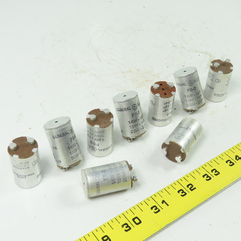 General Electric FS-2 Fluorescent Lamp Starters 14 / 15 / 20 Watt Lot Of 9