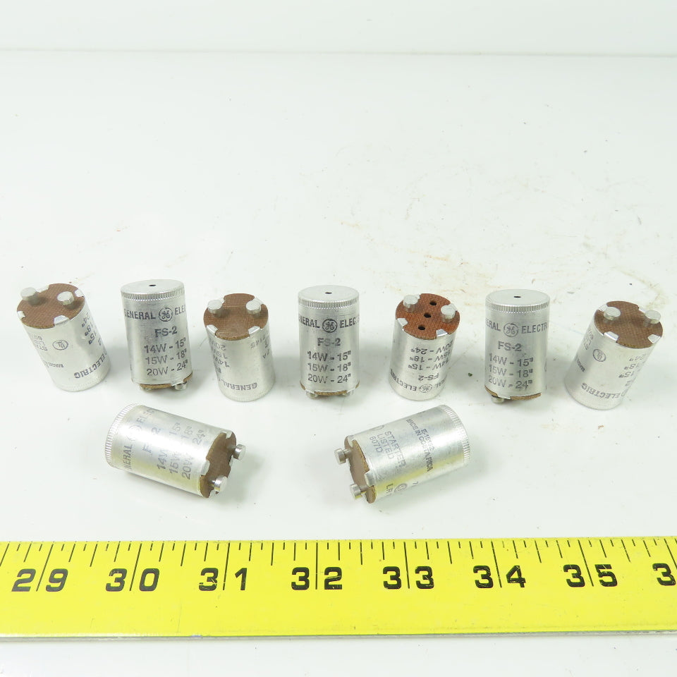 General Electric FS-2 Fluorescent Lamp Starters 14 / 15 / 20 Watt Lot Of 9