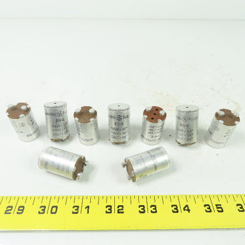 General Electric FS-2 Fluorescent Lamp Starters 14 / 15 / 20 Watt Lot Of 9