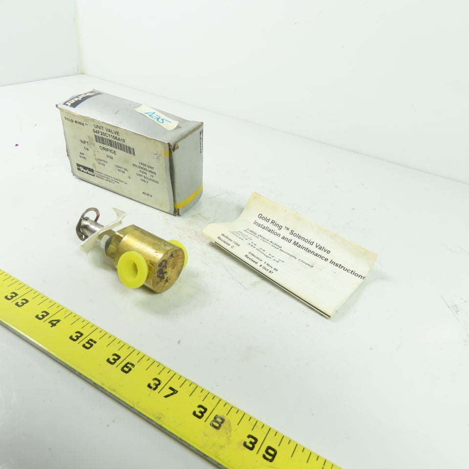 Parker 04F20C1106A1F Solenoid Valve Coil Only 1/4" NPT Orifice 3/32