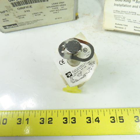 Parker 04F20C1106A1F Solenoid Valve Coil Only 1/4" NPT Orifice 3/32