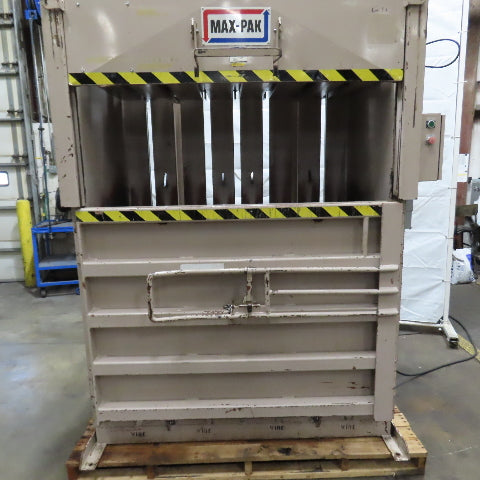 Max-Pak MP60 30 x 60" Vertical Hydraulic Cardboard Compactor Baler 10HP 480V 3PH