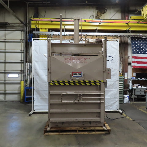 Max-Pak MP60 30 x 60" Vertical Hydraulic Cardboard Compactor Baler 10HP 480V 3PH