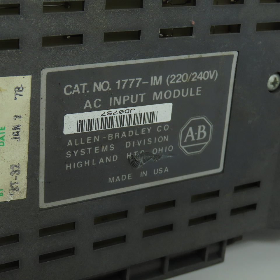 Allen Bradley 1777-IM AC Input Module 220/240V