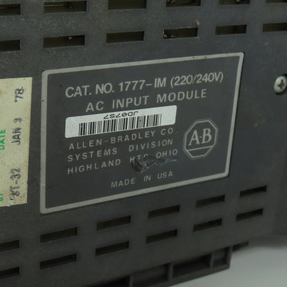 Allen Bradley 1777-IM AC Input Module 220/240V