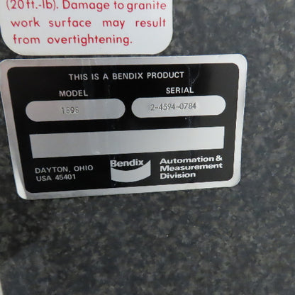 31.5" x 26.5" x 21"H Black Granite Layout Surface Angle Plate 8" Thick W/ Stand