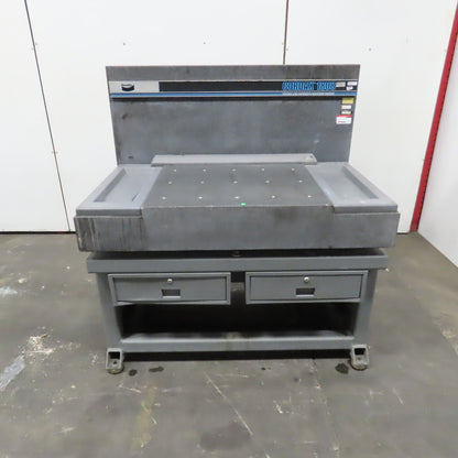 31.5" x 26.5" x 21"H Black Granite Layout Surface Angle Plate 8" Thick W/ Stand