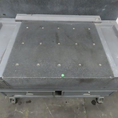 31.5" x 26.5" x 21"H Black Granite Layout Surface Angle Plate 8" Thick W/ Stand