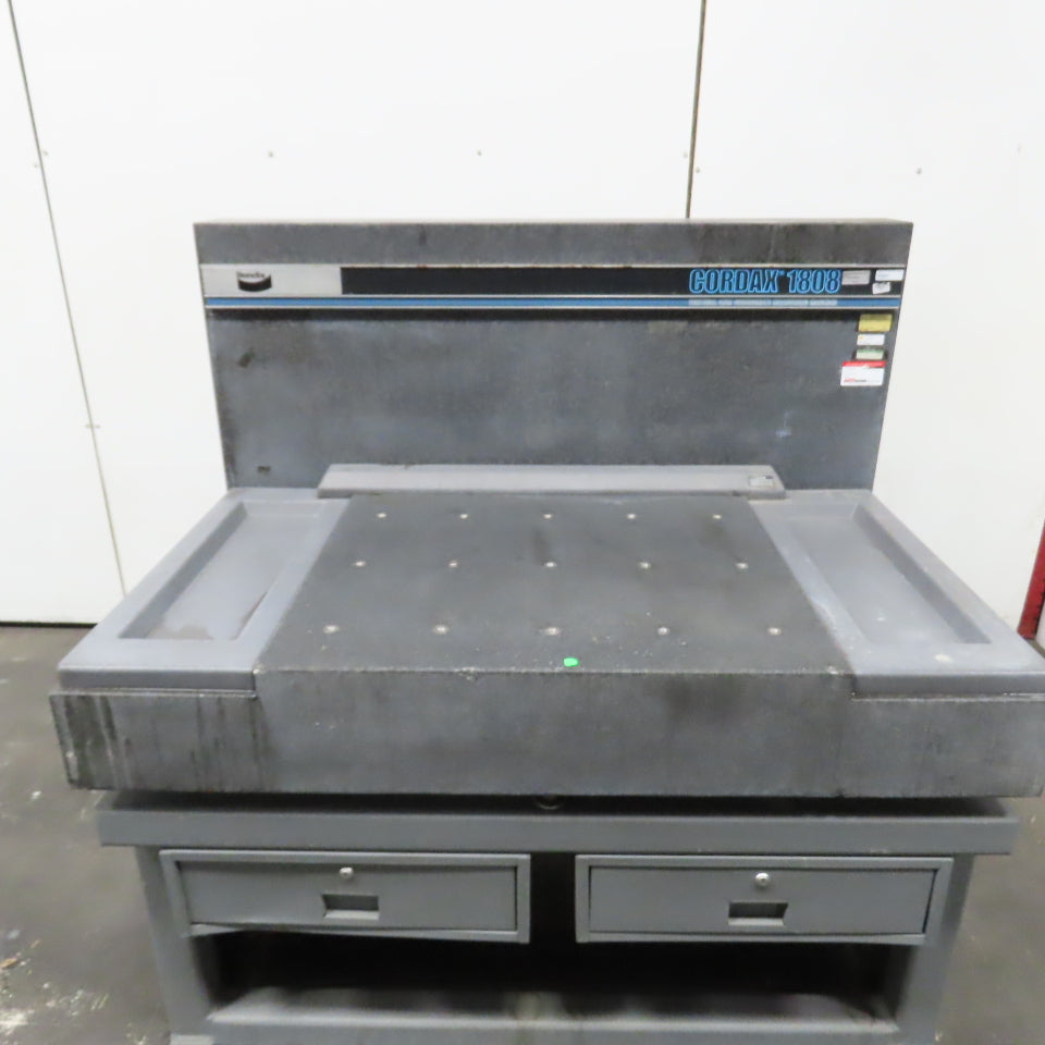 31.5" x 26.5" x 21"H Black Granite Layout Surface Angle Plate 8" Thick W/ Stand