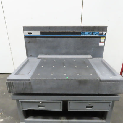 31.5" x 26.5" x 21"H Black Granite Layout Surface Angle Plate 8" Thick W/ Stand