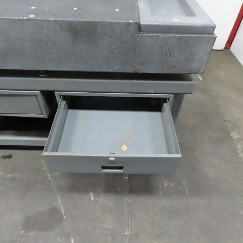 31.5" x 26.5" x 21"H Black Granite Layout Surface Angle Plate 8" Thick W/ Stand