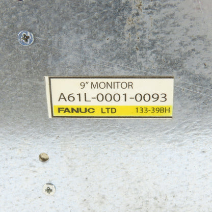 Fanuc A02B-0120-C043/TA Series 16-TT 9" B/W CRT/MDI Control Unit A61L-0001-0093