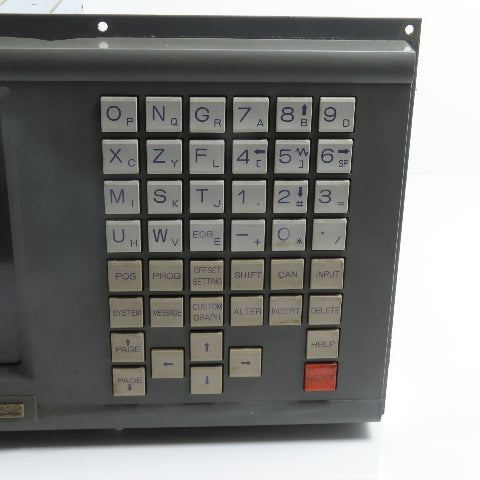 Fanuc A02B-0120-C043/TA Series 16-TT 9" B/W CRT/MDI Control Unit A61L-0001-0093
