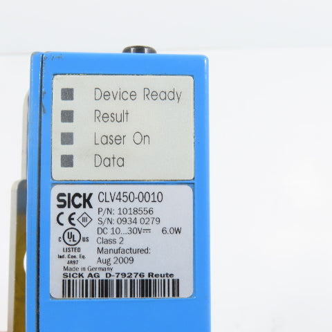 Sick CLV450-0010 1018556 Fixed Mount Barcode Scanner 10-30VDC