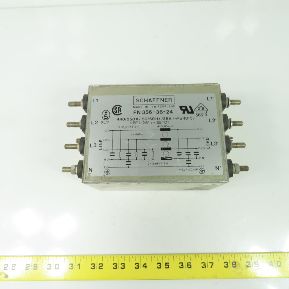 Schaffner FN 356-36-24 3Ph Line Filter 440/250V 36A 50/60Hz