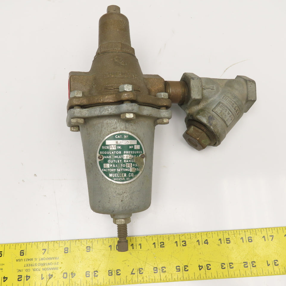 Mueller H9300 3/4" NPT Pressure Regulator 250PSI Wye Strainer
