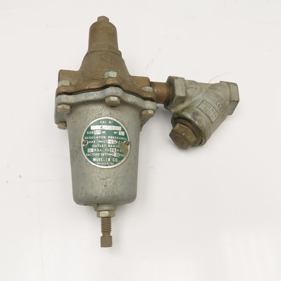 Mueller H9300 3/4" NPT Pressure Regulator 250PSI Wye Strainer