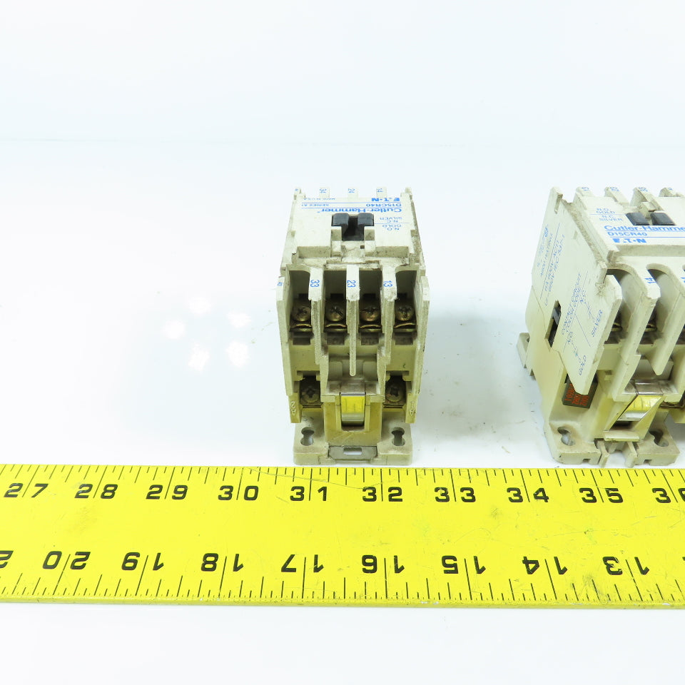 Eaton Cutler Hammer D15CR40 6A 600VAC Contactor Relay 120V Coil Lot Of 4