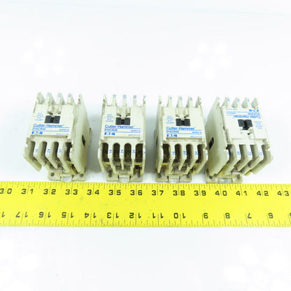 Eaton Cutler Hammer D15CR40 6A 600VAC Contactor Relay 120V Coil Lot Of 4