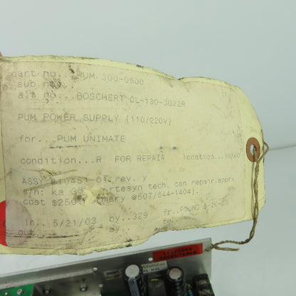 Boshert OL-130 3022R PUM Power Supply 300-0500
