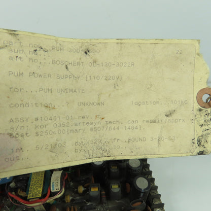 Boshert OL-130 3022R PUM Power Supply 300-0500