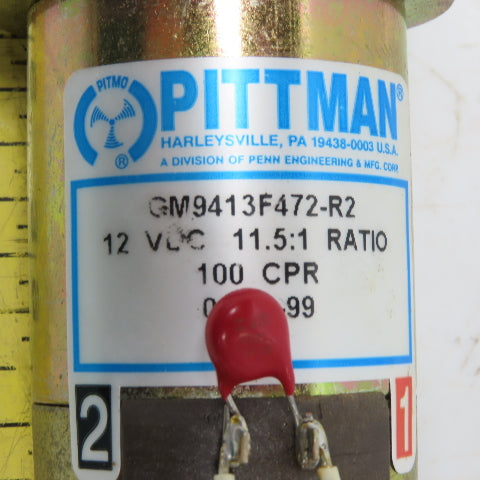 Pittman GM9413F472-R2 12VDC Electric Gear Motor 11.5 : 1 Ratio