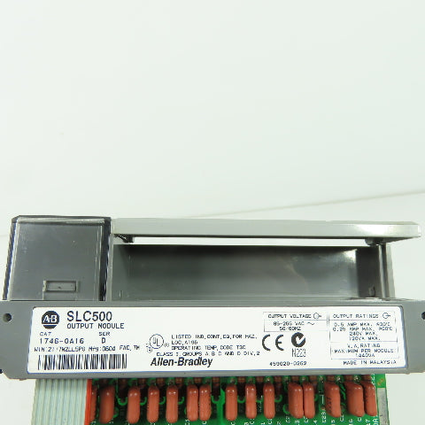 Allen Bradley 1746-0A16 Ser D SLC500 Output Module (No Terminal Strip)
