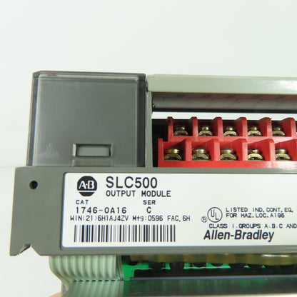Allen Bradley 1746-0A16 Ser C SLC500 Output Module W/Heatsink