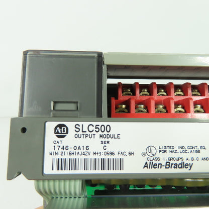 Allen Bradley 1746-0A16 Ser C SLC500 Output Module W/Heatsink