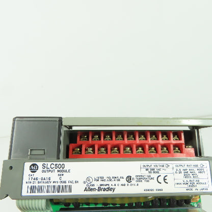 Allen Bradley 1746-0A16 Ser C SLC500 Output Module W/Heatsink