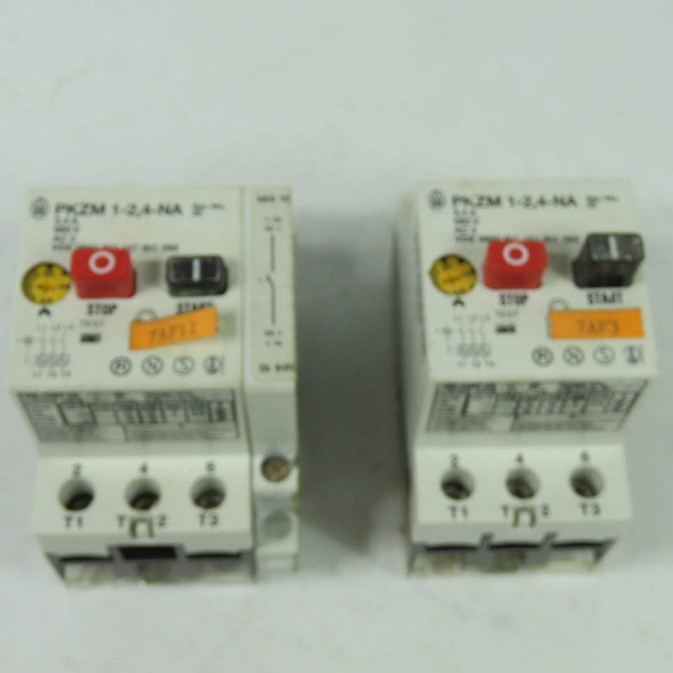 Moeller PKZM 1-2,4-NA 3Ph Motor Starter 660V 1-1/2HP Lot Of 2