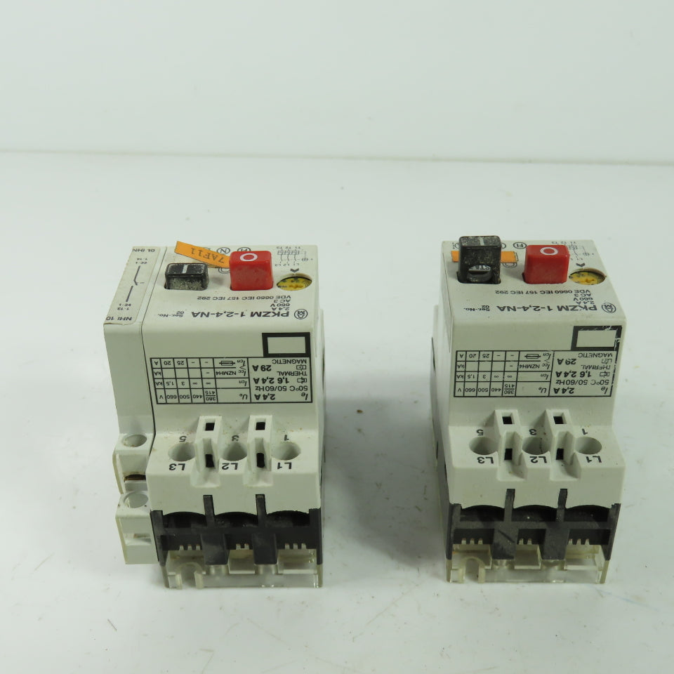 Moeller PKZM 1-2,4-NA 3Ph Motor Starter 660V 1-1/2HP Lot Of 2