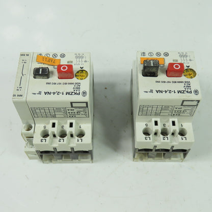 Moeller PKZM 1-2,4-NA 3Ph Motor Starter 660V 1-1/2HP Lot Of 2
