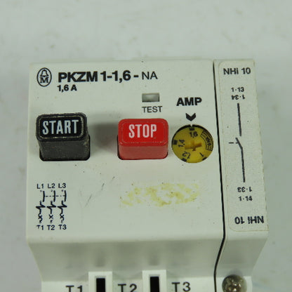 Moeller PKZM 1-1,6-NA 3Ph Manuel Motor Starter 3/4HP 460V