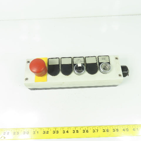 6- Button Control Station Pendant E-stop 10" x 3"