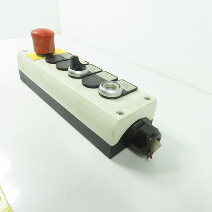 6- Button Control Station Pendant E-stop 10" x 3"