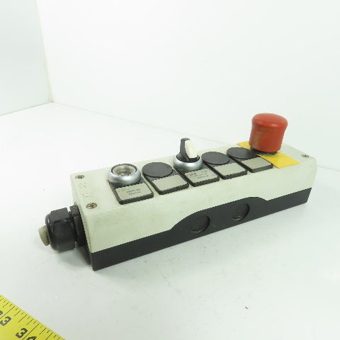 6- Button Control Station Pendant E-stop 10" x 3"