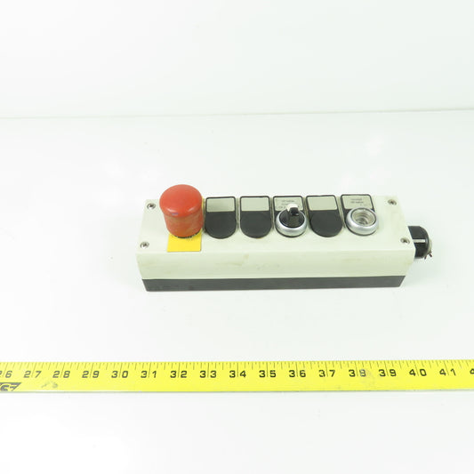 6- Button Control Station Pendant E-stop 10" x 3"