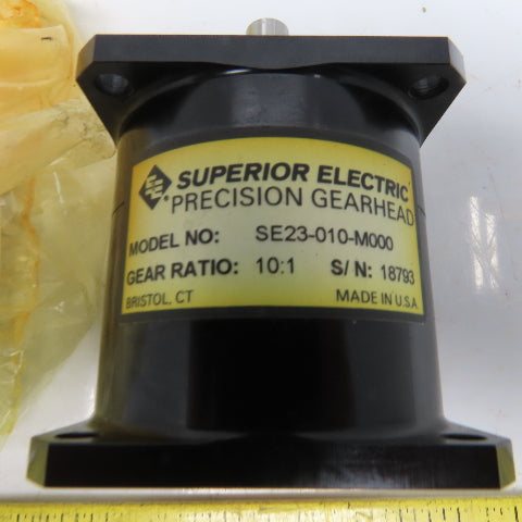 Danaher Bayside Superior Electric SE23-010-M000 Precision Gear head 10:1 Ratio